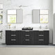 Vinnova 704996-OK-PQ Santarem 96" Combined Double Bath Vanity in Oak Weathered Black
