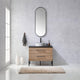 Vinnova 705136C-NO-SL Trento 36" Single Vanity in North American Oak with Circular Concrete Sink