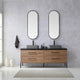 Vinnova 705172S-NO-SL Trento 72" Double Vanity in North American Oak with Rectangular Concrete Sink
