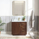 Vinnova 705736-NW-GW San 36" Free-standing Single Bath Vanity in Natural Walnut