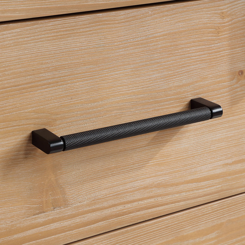 Vinnova 705748-FN-GW San 48" Free-standing Single Bath Vanity in Fir Wood Brown with White Grain Composite Stone Top