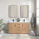Vinnova 705760M-FN-GW San 60M" Free-standing Double Bath Vanity in Fir Wood Brown
