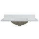 Vinnova 706137-CTP-GW Malaga 37" W x 22" D Composite Stone Vanity Top in Grain White