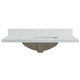 Vinnova 706337-CTP-GW Jaen 37" W x 22" D Composite Stone Vanity Top in Grain White