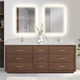 Vinnova 706584-AD-BK Porto 84" Free-standing Double Bath Vanity in Aged Dark Brown Oak