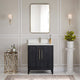 Vinnova 706730-FB-GW Gara 30" Free-standing Single Bath Vanity in Fir Wood Black