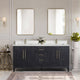 Vinnova 706772-FB-GW Gara 72" Free-standing Double Bath Vanity in Fir Wood Black