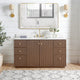 Vinnova 706960-AD-BK Oza 60" Free-standing Single Bath Vanity in Aged Dark Brown Oak