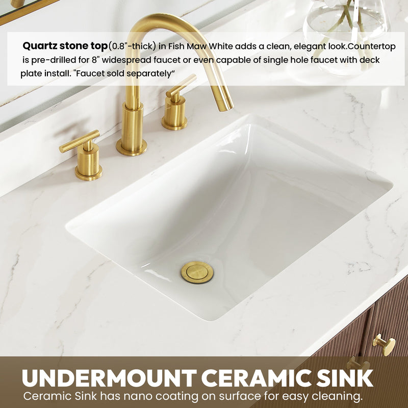 Vinnova 706960-AD-BK Oza 60" Free-standing Single Bath Vanity in Aged Dark Brown Oak