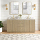 Vinnova 706972-AN-BK Oza 72" Free-standing Double Bath Vanity in Aged Natural Oak