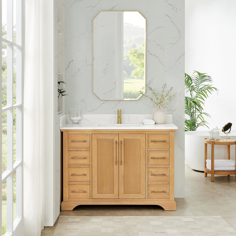 Vinnova 707348-ON-BH Tokyo 48" Single Bath Vanity in Oak Natural Brown