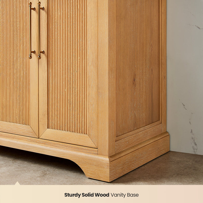 Vinnova 707360-ON-BH Tokyo 60" Single Bath Vanity in Oak Natural Brown