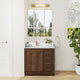 Vinnova 707536-AD-BH Jakarta 36" Freestanding Single Bath Vanity in Aged Dark Brown Oak
