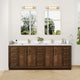 Vinnova 707584-AD-BH Jakarta 84" Freestanding Double Bath Vanity in Aged Dark Brown Oak