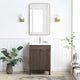 Vinnova 707624-SA-WH Palos 24" Free-standing Single Bath Vanity in Spruce Antique Brown