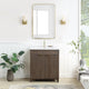 Vinnova 707630-SA-WH Palos 30" Free-standing Single Bath Vanity in Spruce Antique Brown