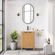 Vinnova 708224-WN-WH Mumbai 24" Free-standing Single Bath Vanity in Oak Weathering Light Brown