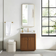 Vinnova 708730-NW-GW Zogno 30" Single Sink Bath Vanity in Natural Walnut