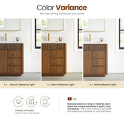 Vinnova 708730-NW-GW Zogno 30" Single Sink Bath Vanity in Natural Walnut - view 15