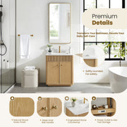 Vinnova 708730-WA-GW Zogno 30" Single Sink Bath Vanity in Washed Ash Grey - view 11
