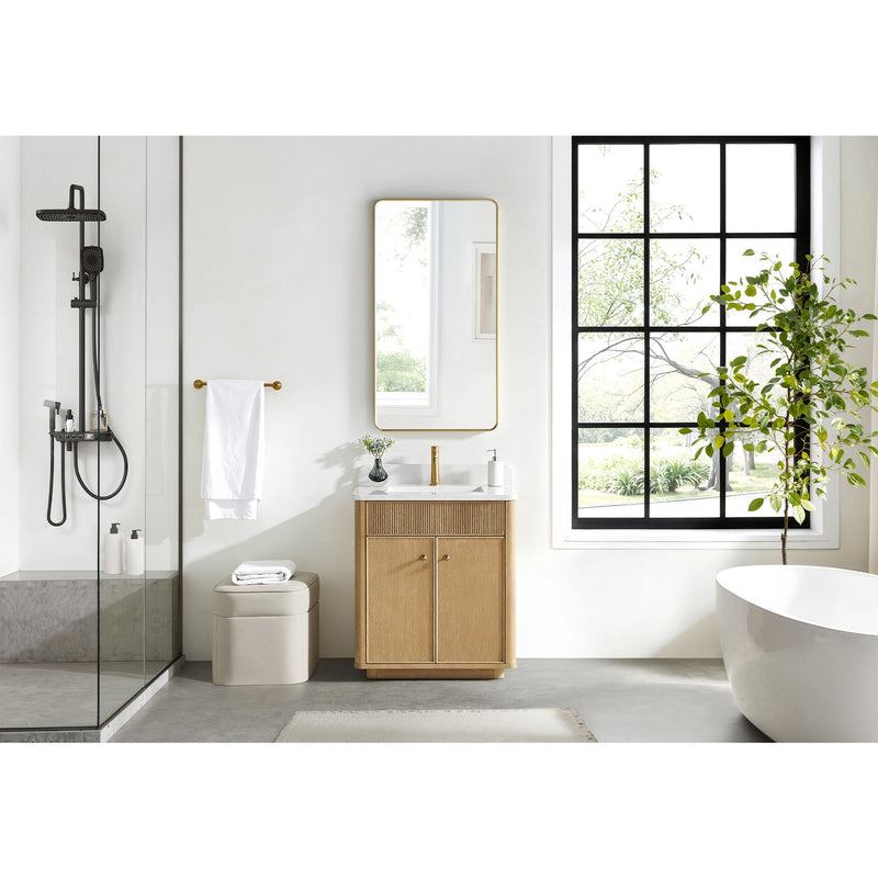 Vinnova 708730-WA-GW Zogno 30" Single Sink Bath Vanity in Washed Ash Grey - view 8