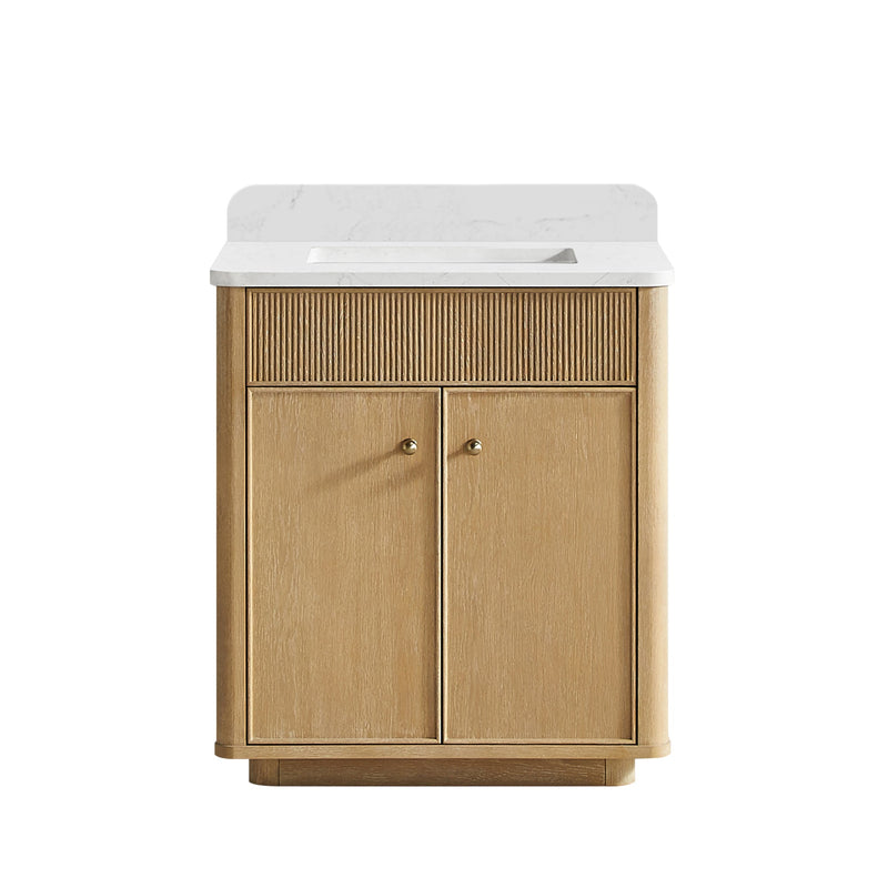 Vinnova 708730-WA-GW Zogno 30" Single Sink Bath Vanity in Washed Ash Grey - view 17