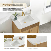 Vinnova 708730-WA-GW Zogno 30" Single Sink Bath Vanity in Washed Ash Grey - view 3