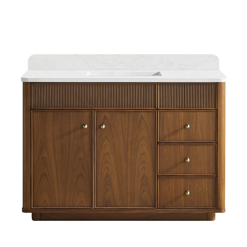 Vinnova 708748-NW-GW Zogno 48" Single Sink Bath Vanity in Natural Walnut - view 18