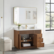 Vinnova 708748-NW-GW Zogno 48" Single Sink Bath Vanity in Natural Walnut - view 3