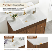 Vinnova 708748-NW-GW Zogno 48" Single Sink Bath Vanity in Natural Walnut - view 4
