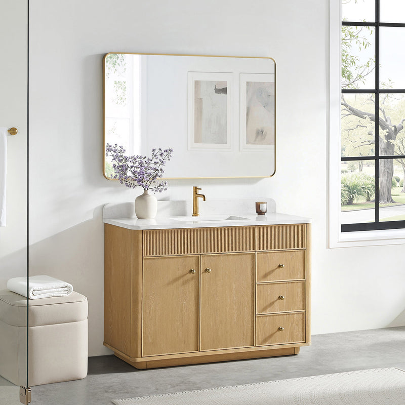 Vinnova 708748-WA-GW Zogno 48" Single Sink Bath Vanity in Washed Ash Grey - view 2