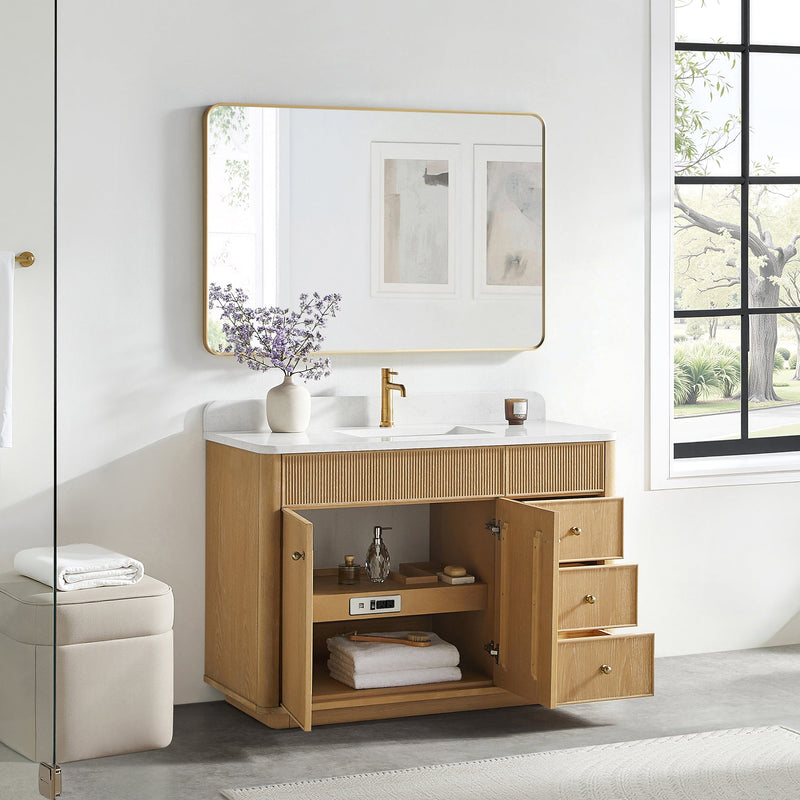 Vinnova 708748-WA-GW Zogno 48" Single Sink Bath Vanity in Washed Ash Grey - view 4