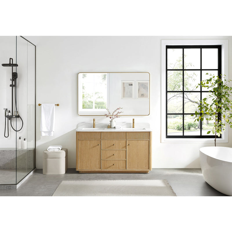 Vinnova 708760M-WA-GW Zogno 60M" Double Sink Bath Vanity in Washed Ash Grey - view 13