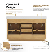 Vinnova 708760M-WA-GW Zogno 60M" Double Sink Bath Vanity in Washed Ash Grey - view 22