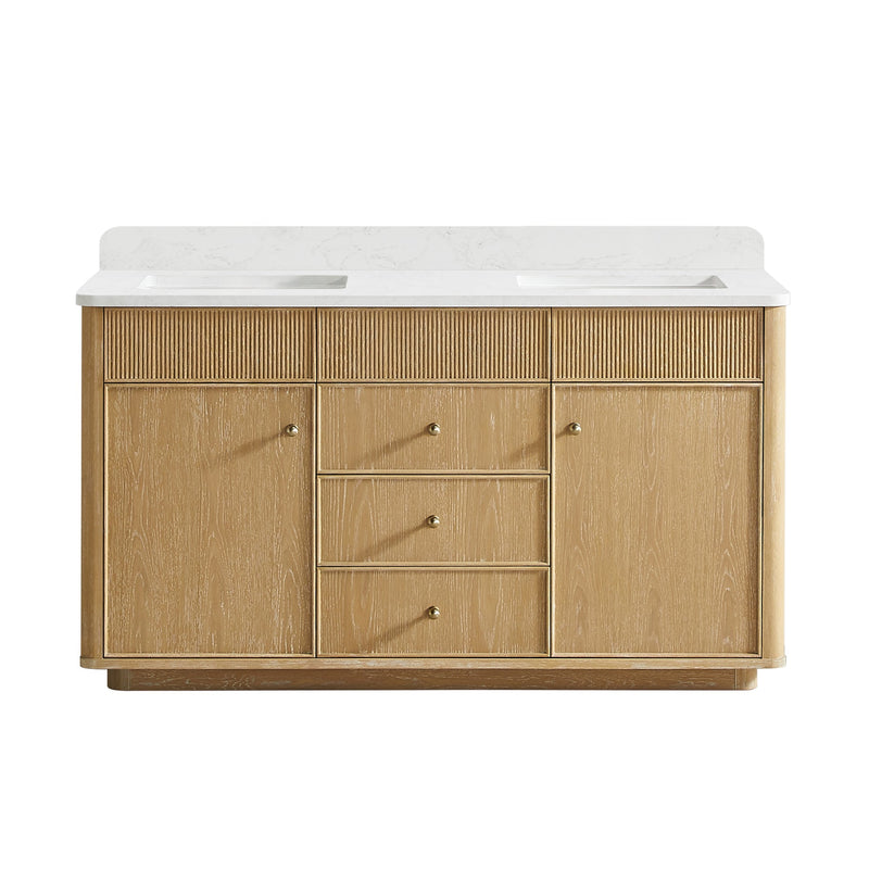 Vinnova 708760M-WA-GW Zogno 60M" Double Sink Bath Vanity in Washed Ash Grey - view 19