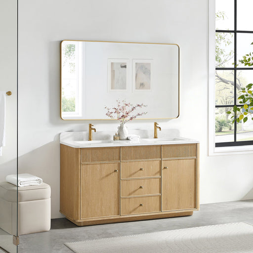 Vinnova 708760M-WA-GW Zogno 60M" Double Sink Bath Vanity in Washed Ash Grey - view 2