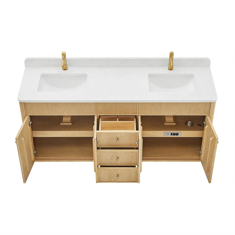 Vinnova 708772-WA-GW Zogno 72" Double Sink Bath Vanity in Washed Ash Grey - view 21