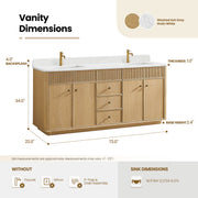 Vinnova 708772-WA-GW Zogno 72" Double Sink Bath Vanity in Washed Ash Grey - view 15