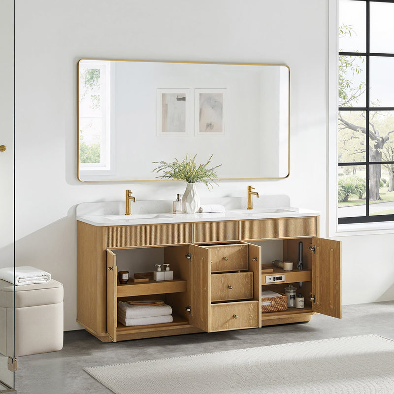 Vinnova 708772-WA-GW Zogno 72" Double Sink Bath Vanity in Washed Ash Grey - view 6