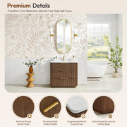 Vinnova 709136-OU-GW Zanica 36" Single Sink Bath Vanity in Oak Light Walnut - view 12