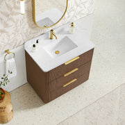 Vinnova 709136-OU-GW Zanica 36" Single Sink Bath Vanity in Oak Light Walnut - view 3