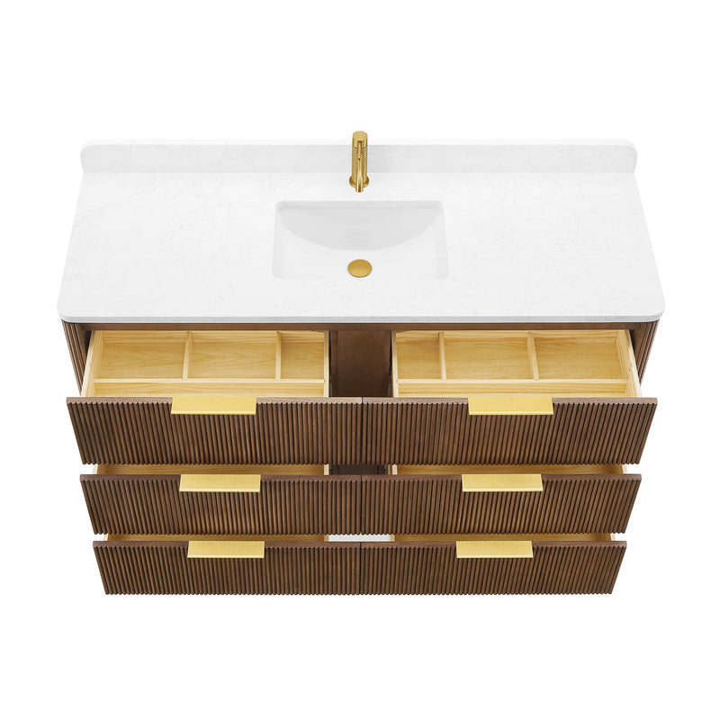 Vinnova 709160-OU-GW Zanica 60" Single Sink Bath Vanity in Oak Light Walnut - view 21
