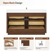 Vinnova 709160-OU-GW Zanica 60" Single Sink Bath Vanity in Oak Light Walnut - view 22