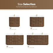 Vinnova 709160-OU-GW Zanica 60" Single Sink Bath Vanity in Oak Light Walnut - view 16