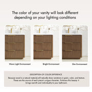 Vinnova 709160-OU-GW Zanica 60" Single Sink Bath Vanity in Oak Light Walnut - view 17