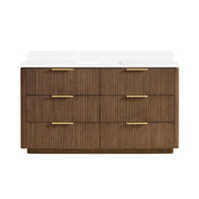 Vinnova 709160-OU-GW Zanica 60" Single Sink Bath Vanity in Oak Light Walnut - view 19