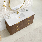 Vinnova 709160-OU-GW Zanica 60" Single Sink Bath Vanity in Oak Light Walnut - view 3