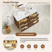 Vinnova 709160-OU-GW Zanica 60" Single Sink Bath Vanity in Oak Light Walnut - view 9