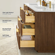Vinnova 709172-OU-GW Zanica 72" Double Sink Bath Vanity in Oak Light Walnut - view 5