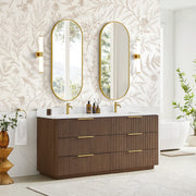 Vinnova 709172-OU-GW Zanica 72" Double Sink Bath Vanity in Oak Light Walnut - view 2
